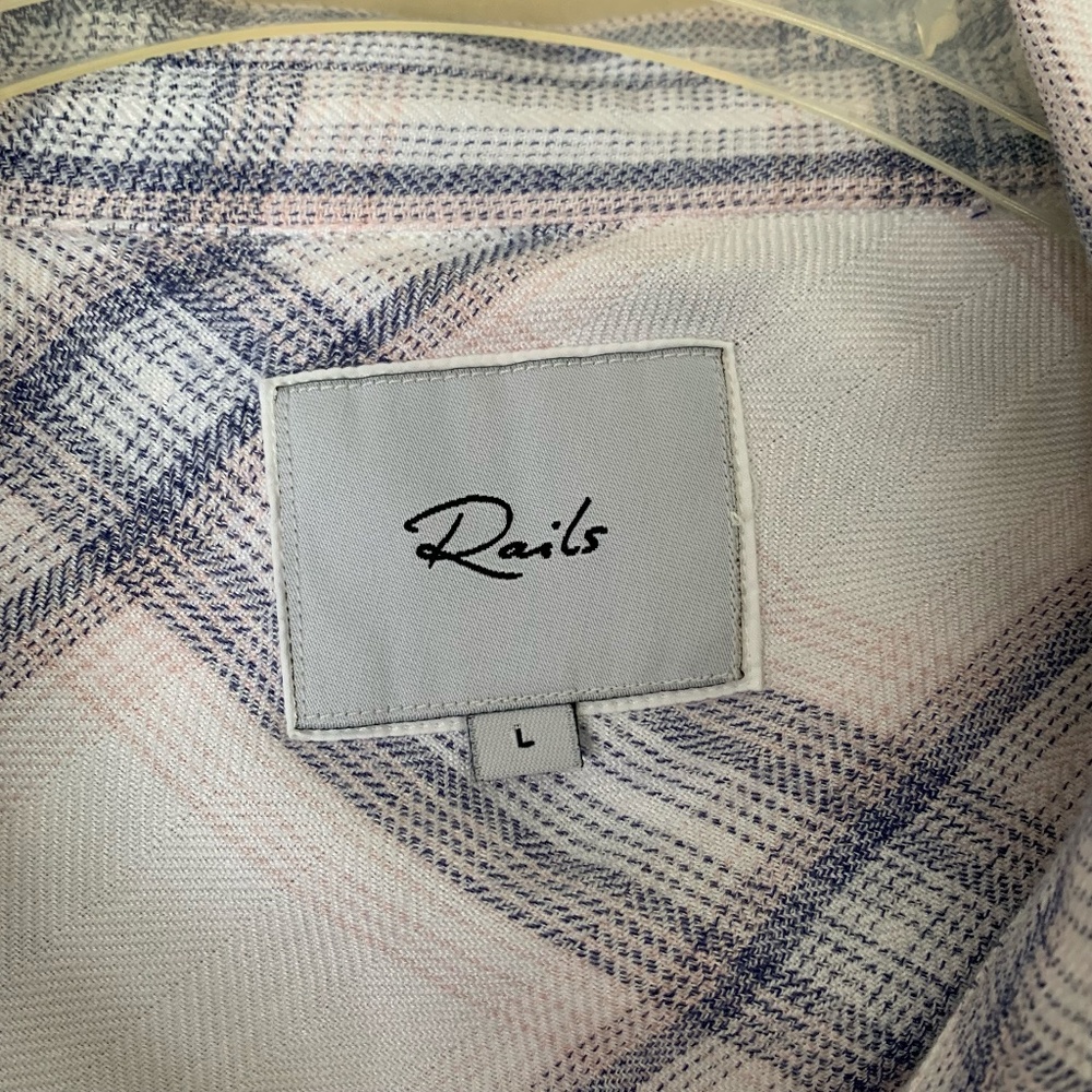 Rails 'Hunter White Coast Blush' plaid button down shirt - Picture 3 of 8